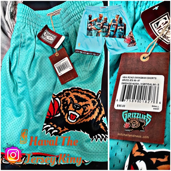 Swingman Shorts Vancouver Grizzlies Road 1996-97 - Picture 1 of 1